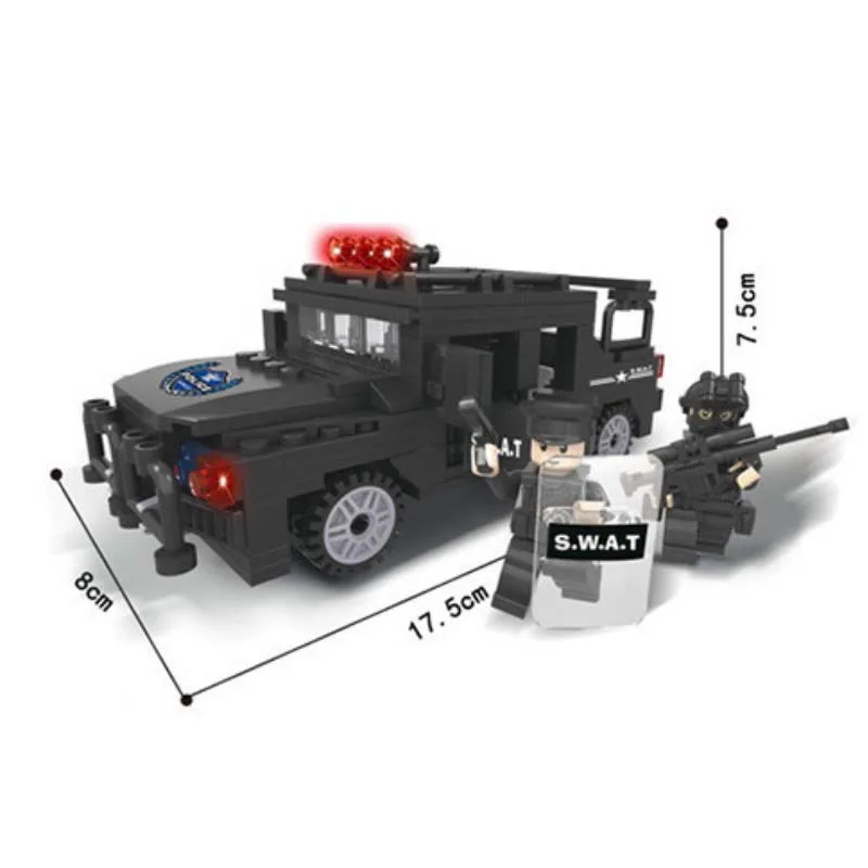 City Police Series SWAT Building Blocks Kids Assembling Weapons Aircraft Car Robot Toy Compatible with Legoings