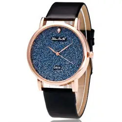 A012 часы новый роскошный Пара часы унисекс Мужская мода Роскошные Для женщин Аналоговые кварцевые часы кожаный ремешок со стразами оптовая