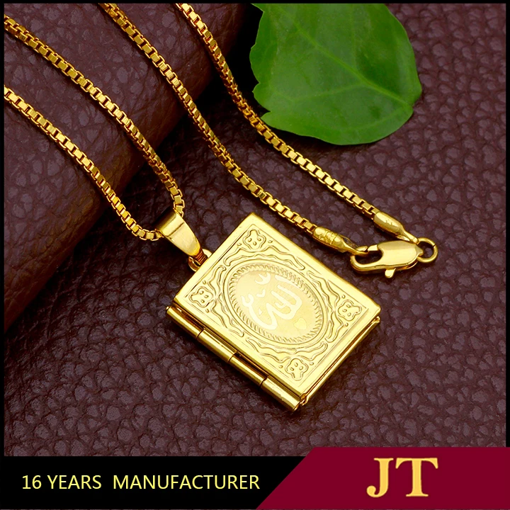 

Fansheng Small DIY Photo Box Necklace Allah Pendant for Women/Girl free shipping