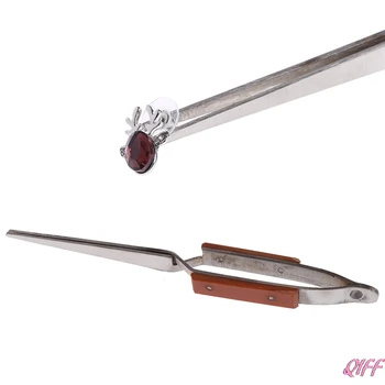 

Straight Curved Tip Selflock Tweezer Cross Locking Jeweler Jewelry Making Tool