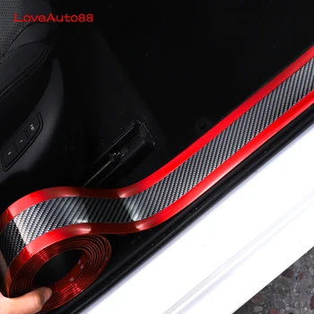 

Car Carbon Fiber Door Sill Scuff Plate Guards Door Sills Protector Car Accessories For Subaru Forester SF SG SH SK SJ 2019 2020