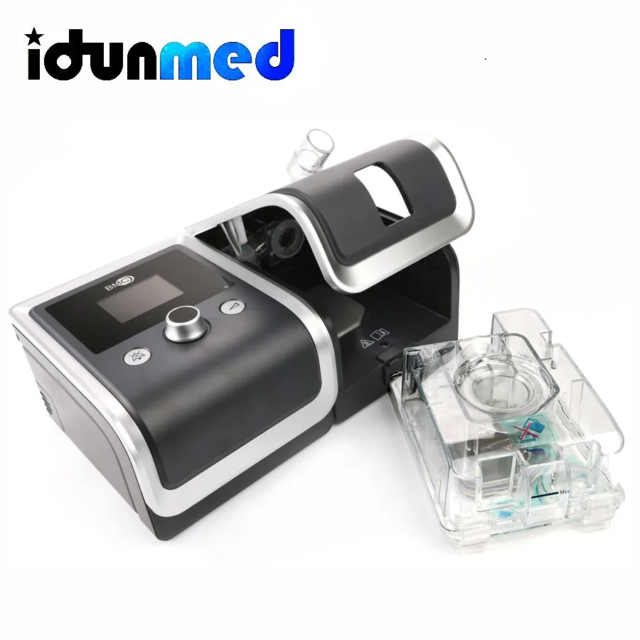  BMC CPAP Snoring Machine Portable Breathing Device With Nasal Mask Full Face Mask Strap SD Card Tub