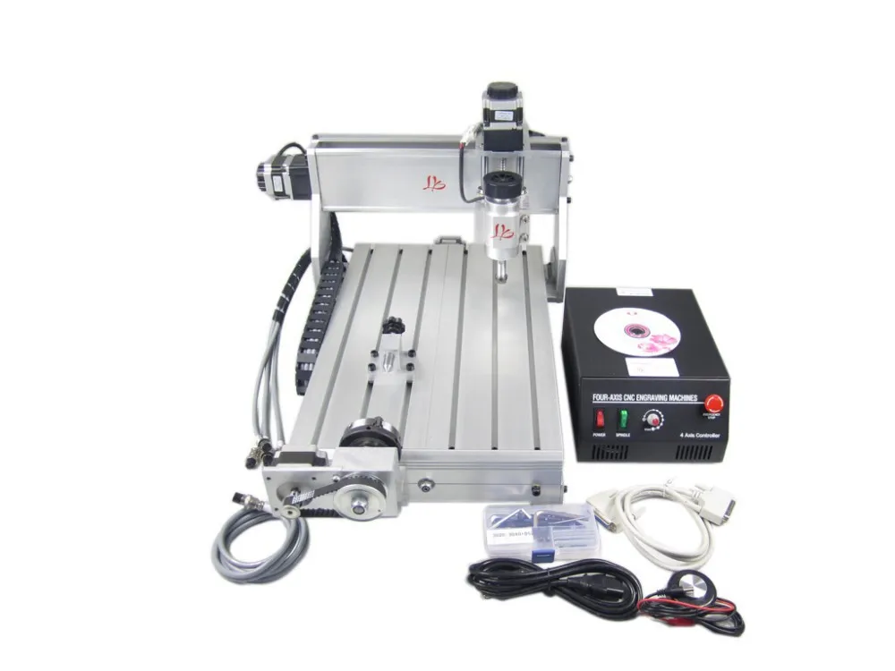 Free shipping CNC router 3040Z-DQ upgraded from cnc 3040 wood carving machine 3040T-DJ, with 4th axis (a axis),engraving machine free shipping cnc 3040 z dq 4 axis 3d wood engraving machine pcb carving router with ball screw tool auto checking instrument