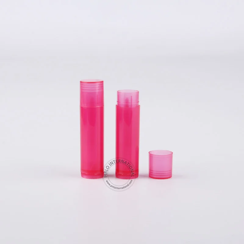 Free Shipping 20 x A++ 5g Plastic Lip Balm Tube Rose Red