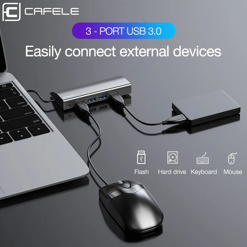 Cafele 9 в 1 Тип C концентратор к USB 3 0 HDMI Мульти адаптер для Macbook Pro Huawei Mate 10 20 pro сплиттер