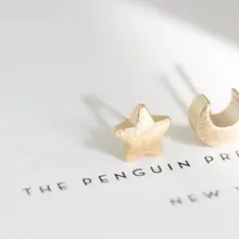 Jisensp модные женские туфли Серьги подростков довольно Луна/звезда Серьги-гвоздики подарки для Для женщин для девочек ретро Серьги 10pcs-e020