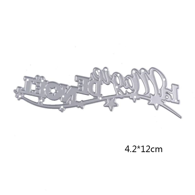 Французские слова штампы Магия Рождества металлические штампы ремесло письмо вырезание штампы для Скрапбукинг Декор Сделай Сам инструмент изготовление бумажных карточек - Цвет: christmas dies