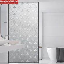 3D Цветочный узор без клея Электростатическая пленка анти-плесени УФ непрозрачная конфиденциальность Офис Гостиная Спальня Ванная комната пленка