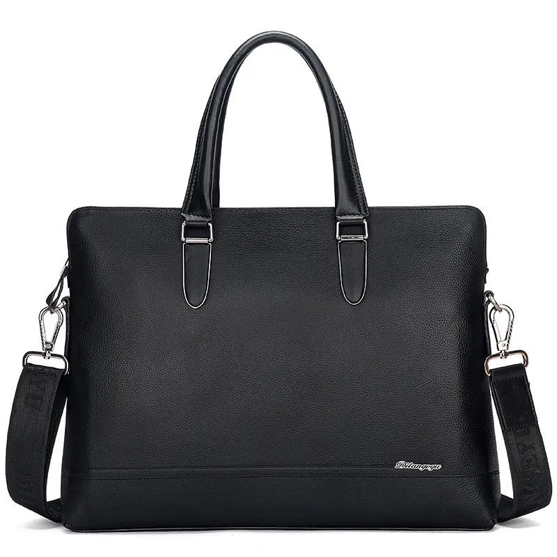 

Genuine Real Interior Compartment Leather Men's Bag 2017 New First Layer Of Business Single Shoulder Portable Skewed Computer