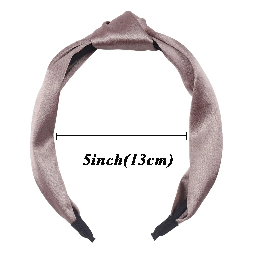 

Solid Satin Cross Headband Twisted Knotted Hairband Wide Simple Turban Hair Hoop Hair Accessories Headwear For Women Good