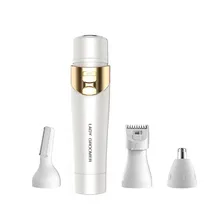 4в1 моющийся женский эпилятор электрический триммер для бикини прецизионная Бритва для удаления волос для лица подбородок для депиляции губ Бритва для депиляции