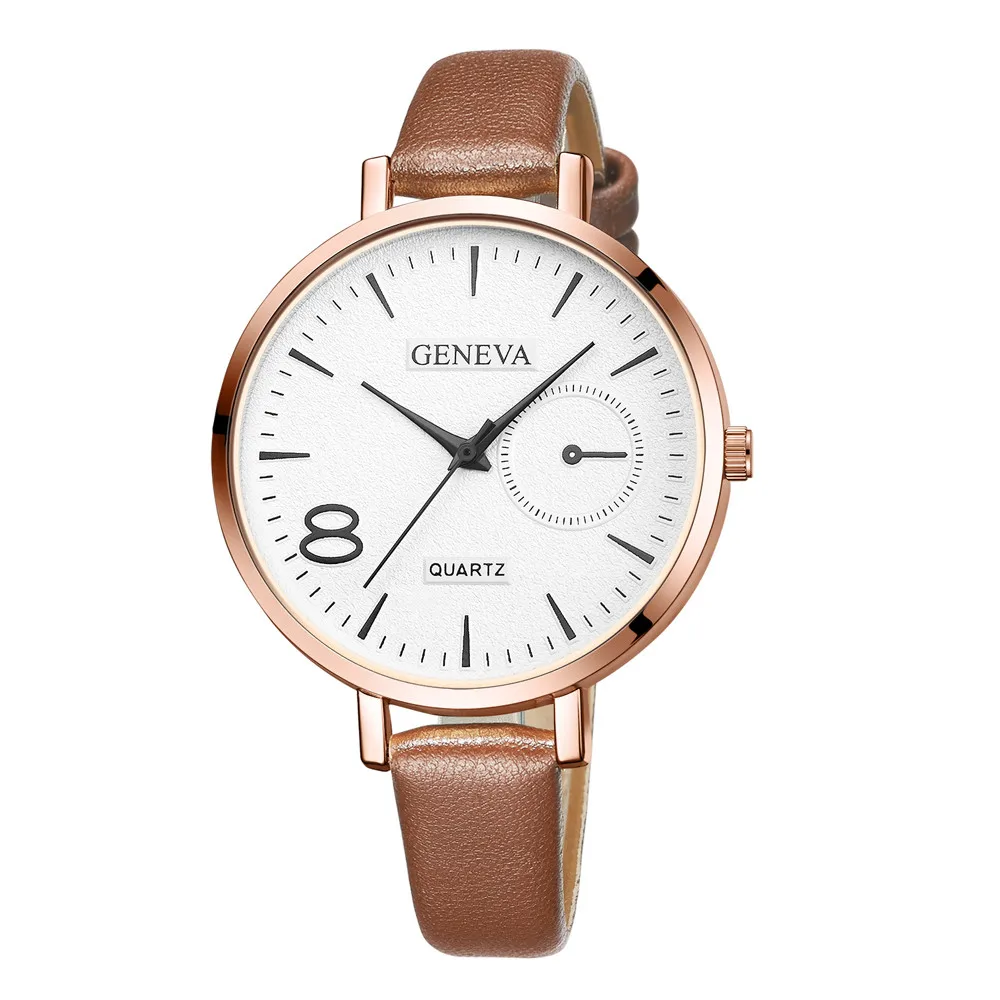 

Fashion Lady Leather Watch #622 Simple Scale Digital Alloy Dial Casual Quartz Geneva Analog Wrist Watch ladies watches casual a5