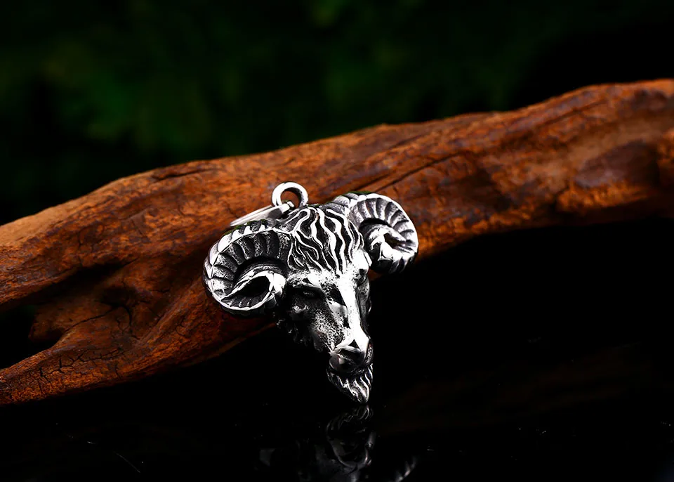 Beier 316L нержавеющая сталь викинга козла Мужская подвеска ожерелье Скандинавская религия символ голова Овцы кулон высокое качество ювелирные изделия