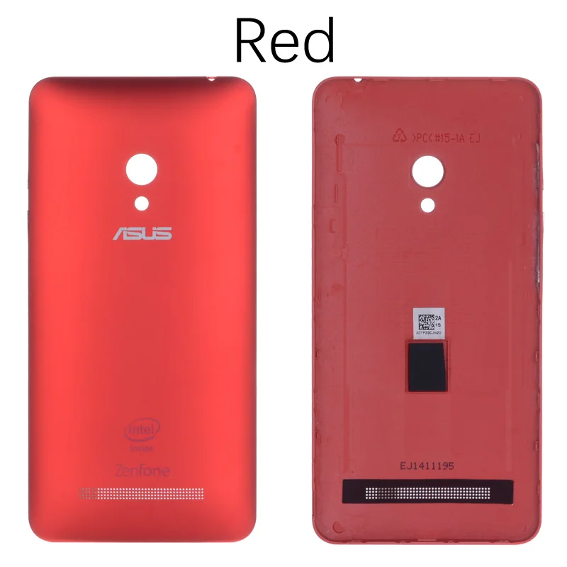 Задняя крышка для ASUS Zenfone 5 на батарею черный белый золотой - Цвет: Red