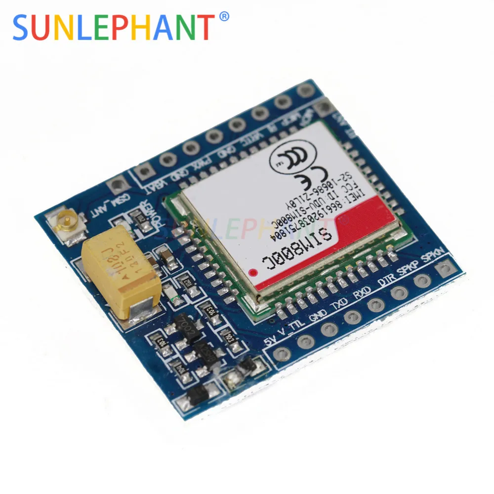 SIM800C GSM GPRS модуль 5 В/3 3 в TTL макетная плата IPEX с Bluetooth и TTS для Arduno STM32 C51|Интегральные