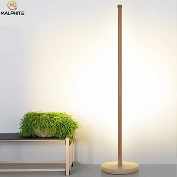 

Modern Remote control Standing Lamp Bedroom Luminaire Marble Base Floor Lamp For Living Room Wooden Grain Stand Light Fixtures