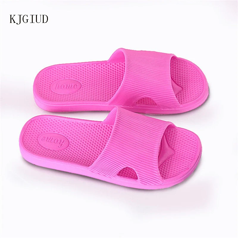 

2019 Summer Ladies New Home Slippers Female Bathroom Slip Indoor Thick Bottom Slippers Male Couple Bathing Slippers