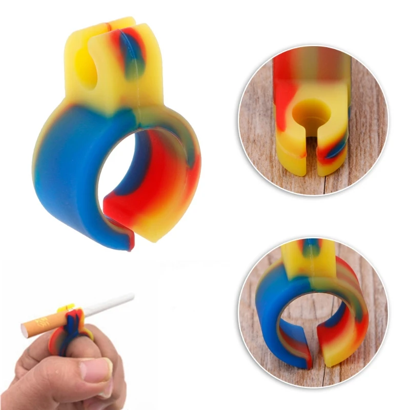 

Silicone Ring Finger Hand Rack Cigarette Holder For 7-8mm Regular Roll-up Smoke