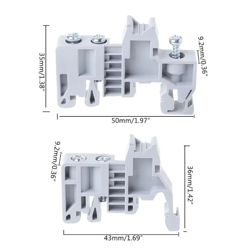 10 шт. EUK/EUK2 din-рейку клеммные блоки конец стоп кронштейн огнестойкие фиксированные компоненты и запчасти qiang