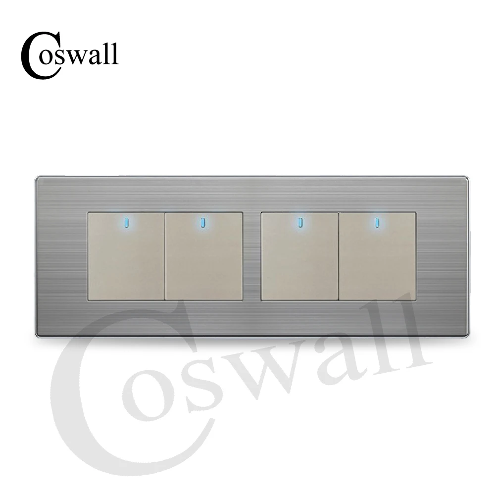 Переключатель света COSWALL 4 клавиши 2 канала переключатель вкл/выкл настенный со