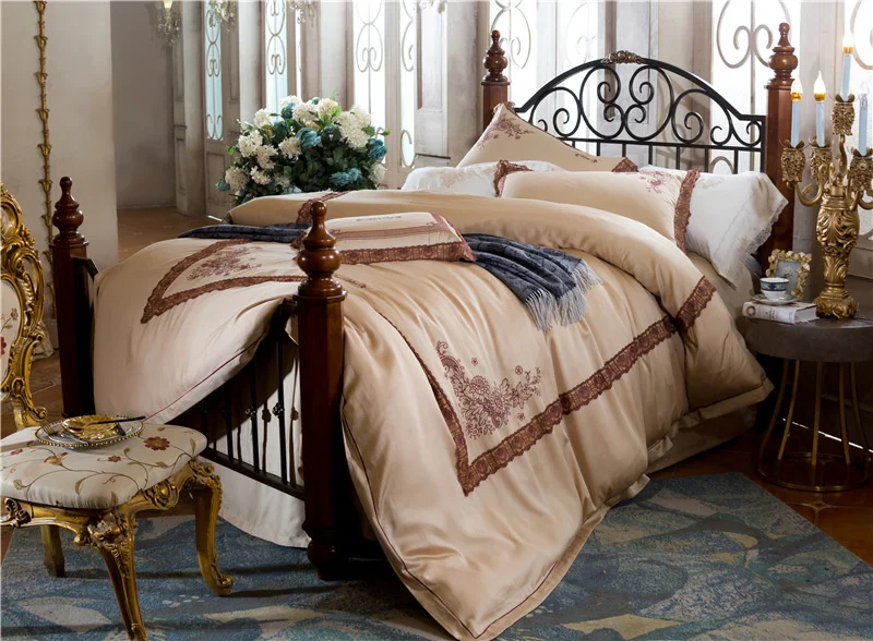 2018 comforter bedding set king size 60s tencel cotton bed linen europe