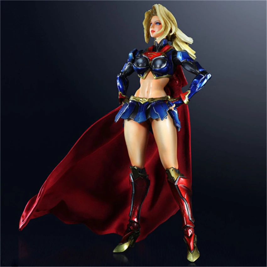 

Haocaitoy PA Figures Supergirl Doll PVC Model Variant Action Figures Collectible Model Toys 25.5cm