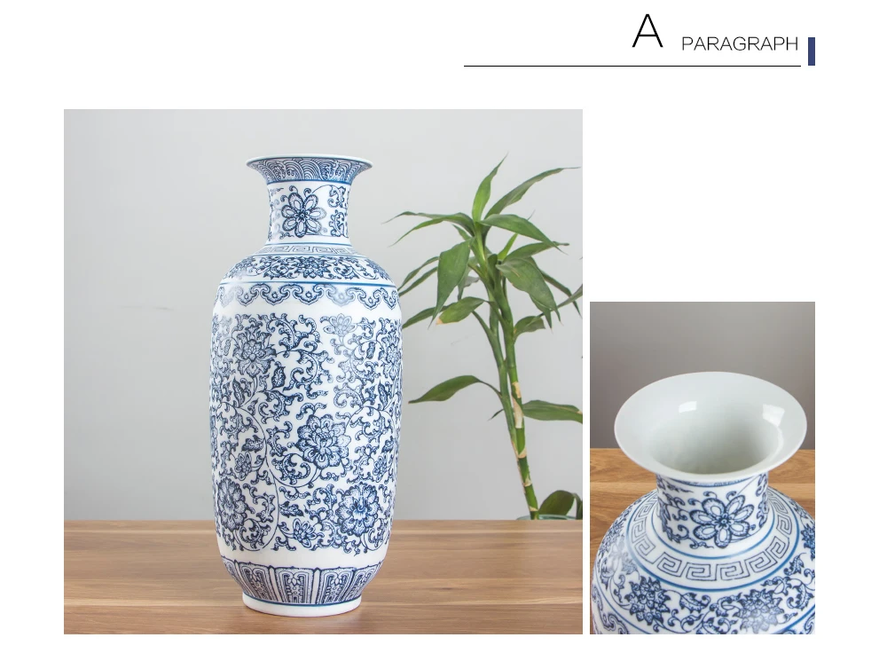 Фарфоровые вазы голубого и белого цвета без остекления, дизайн лотоса, керамическая ваза для цветов, украшение дома, цветочные вазы Цзиндэчжэнь