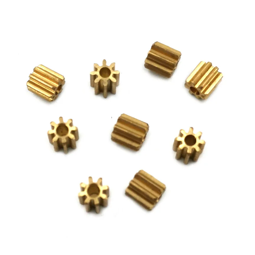 82A 0.6M Copper Gear Diameter 6mm 0.6 Module 8 Tooth Hole 1.98 Mm Brass Pinion Small Toy Motor Gears motor gear transmission gear
