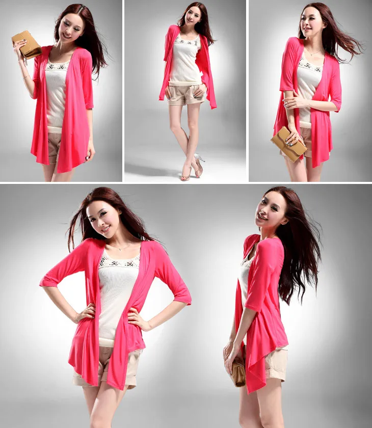 2015 new fashion modal air conditioning unlined upper garment is prevented bask in cape cardigan coat hot sale A016 |
