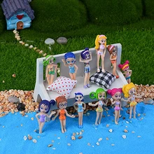 6Pcs Mini Cute Bikini Girl Micro Landscape Garden Ornaments Doll Decor Craft DIY