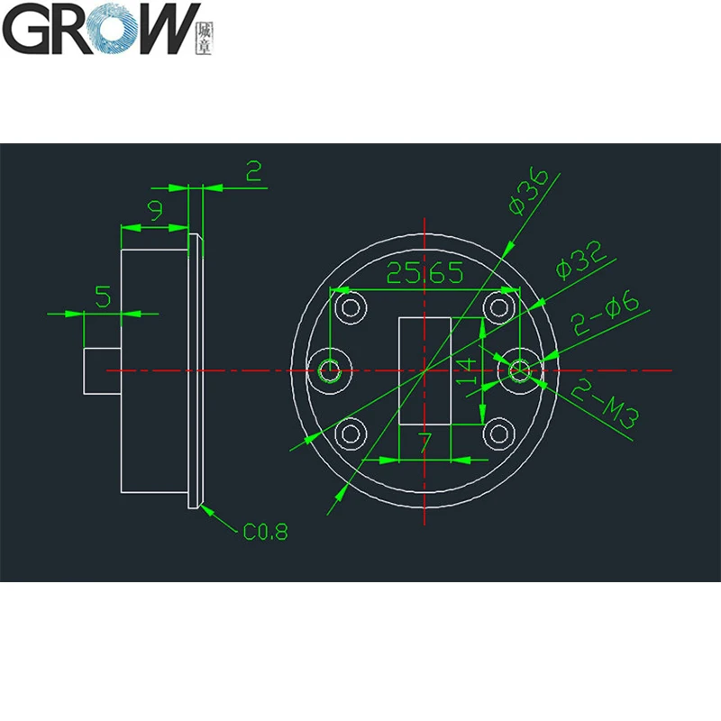 GROW K216+ R501 Распознавание отпечатков пальцев система контроля доступа+ R501 емкостный датчик отпечатков пальцев