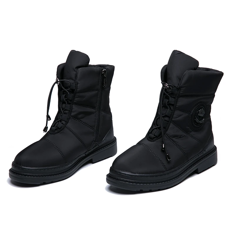 AIMEIGAO High Quality Warm Fur Snow Boots Women Plush Insole Waterproof Boots Platform Heels Red Black Winter Women Boots