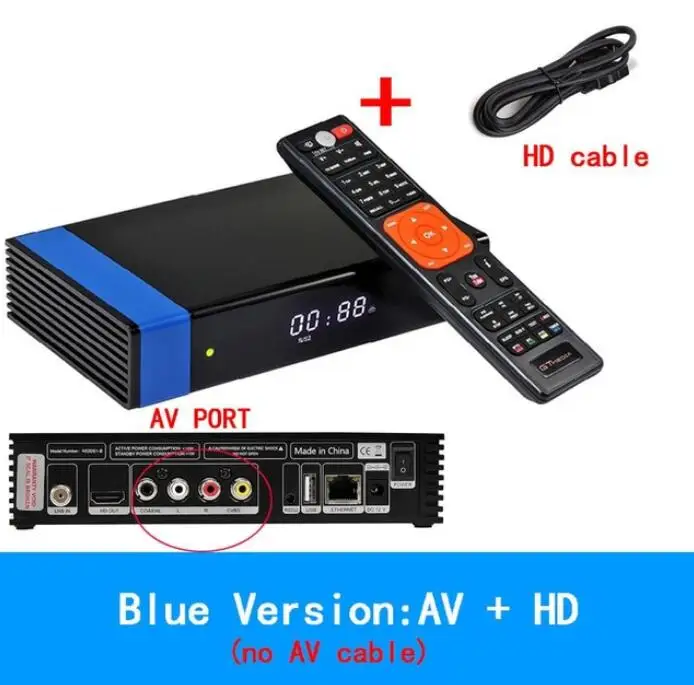 GT медиа V8 NOVA H.265 DVB-S2 HD спутниковый ресивер GTMEDIA V8 USB Wifi PowerVu Cccamd Newcamd Youtube, Youporn Декодер каналов кабельного телевидения - Цвет: AV port HD Cable