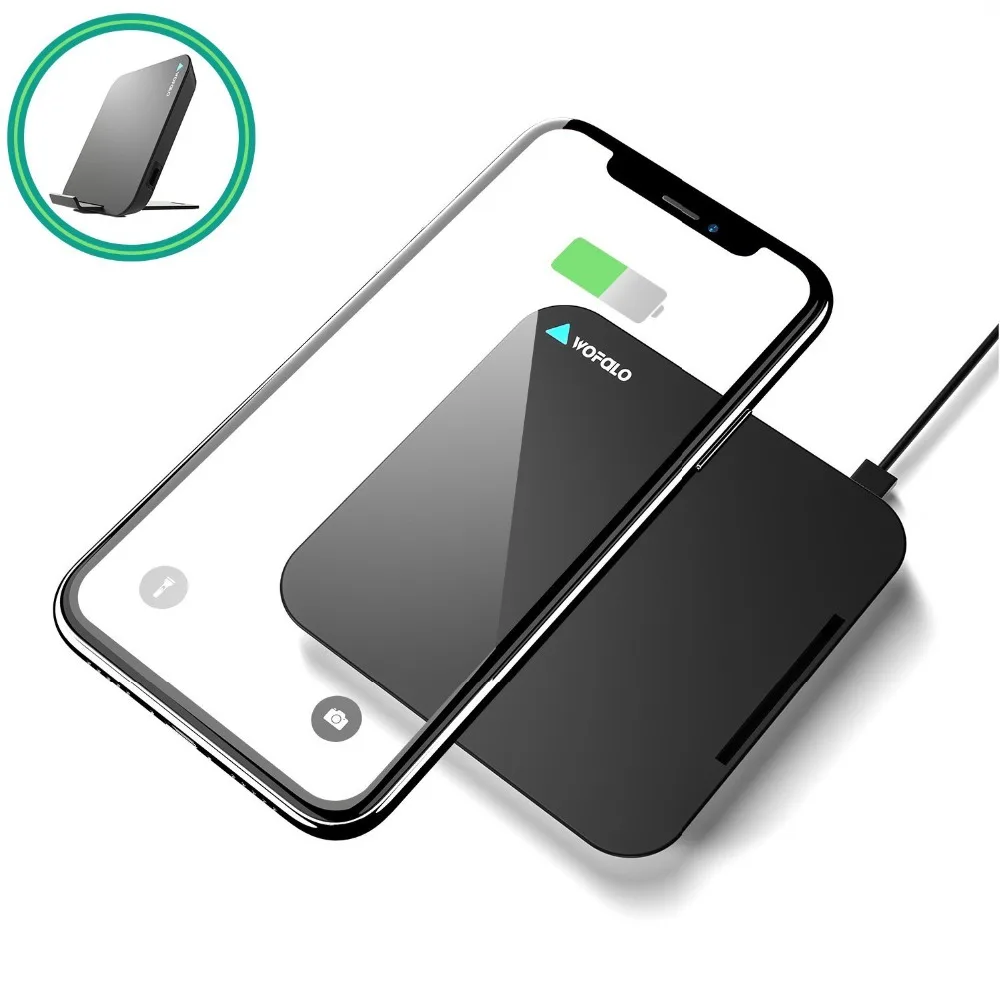 Wofalo Qi Wireless Charger For iPhone XS/XR/8 Plus 10W