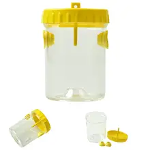 Хоббилан 2 входа отверстия Прозрачная форма бутылки пчелиная Ловушка с желтой крышкой
