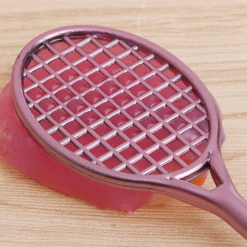 

New PVC DIY Fluffy Slime Badminton Racket For Kids Crystal Soil Kit Clear Slime Floam Putty Cream Keyboard Model Clay Tool