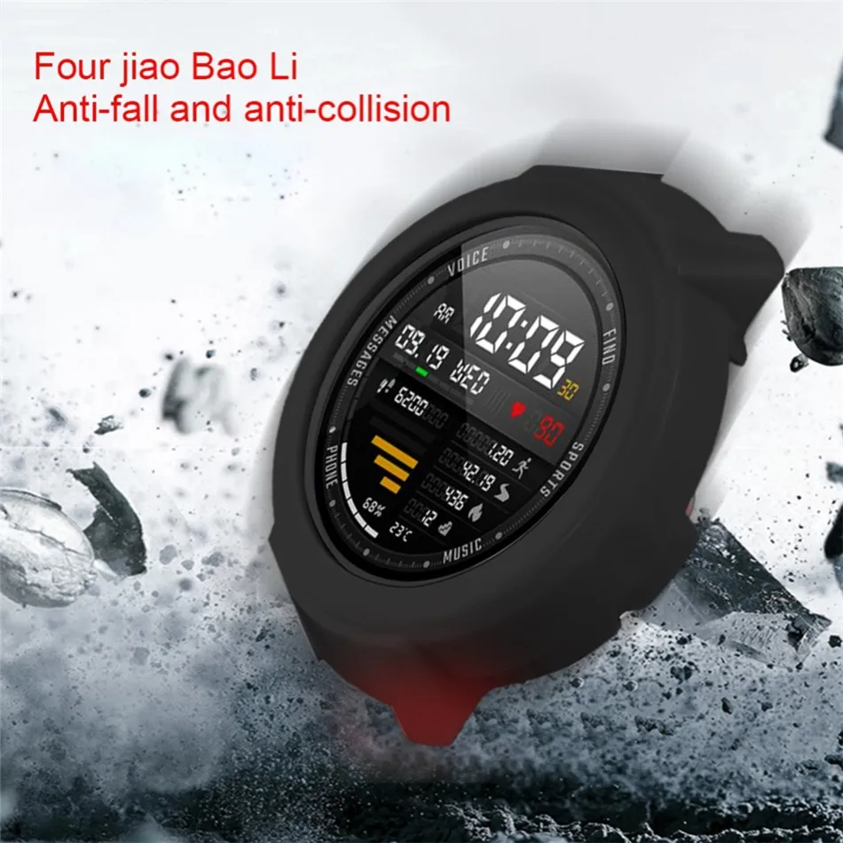  3in1 for Huami Amazfit Verge strap silicone Smart Watch band +verge Frame Cases Cover shell+amazfit - 33013735369