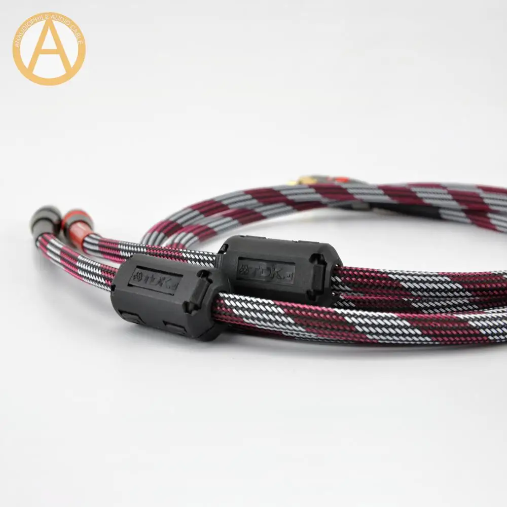 RCA кабель Hi Fi 4N ферритовый бусина 2RCA штекер аудиокабель усилитель PREAMP 0 5 м 75 1 2 3