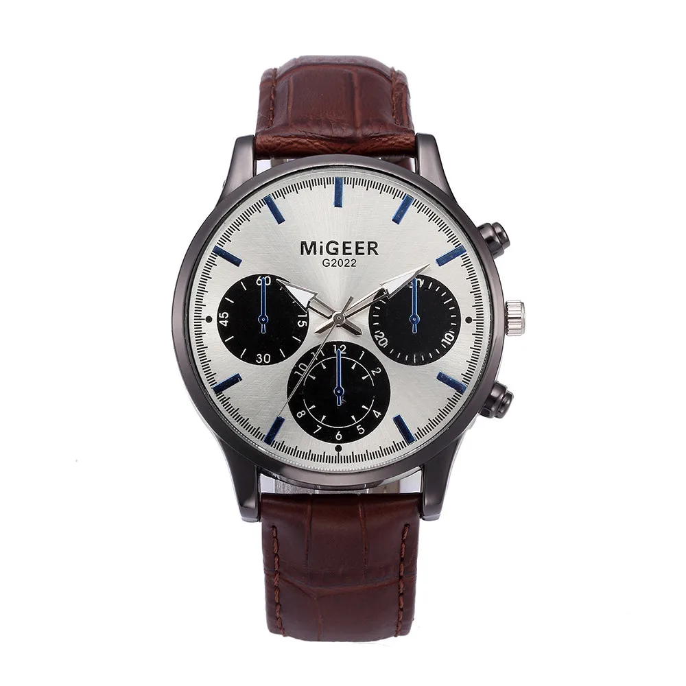 

Watch men new arrival Fashion Design Leather Band Analog Alloy Quartz Wrist Watches NEW male clock relogio masculino sports 40y