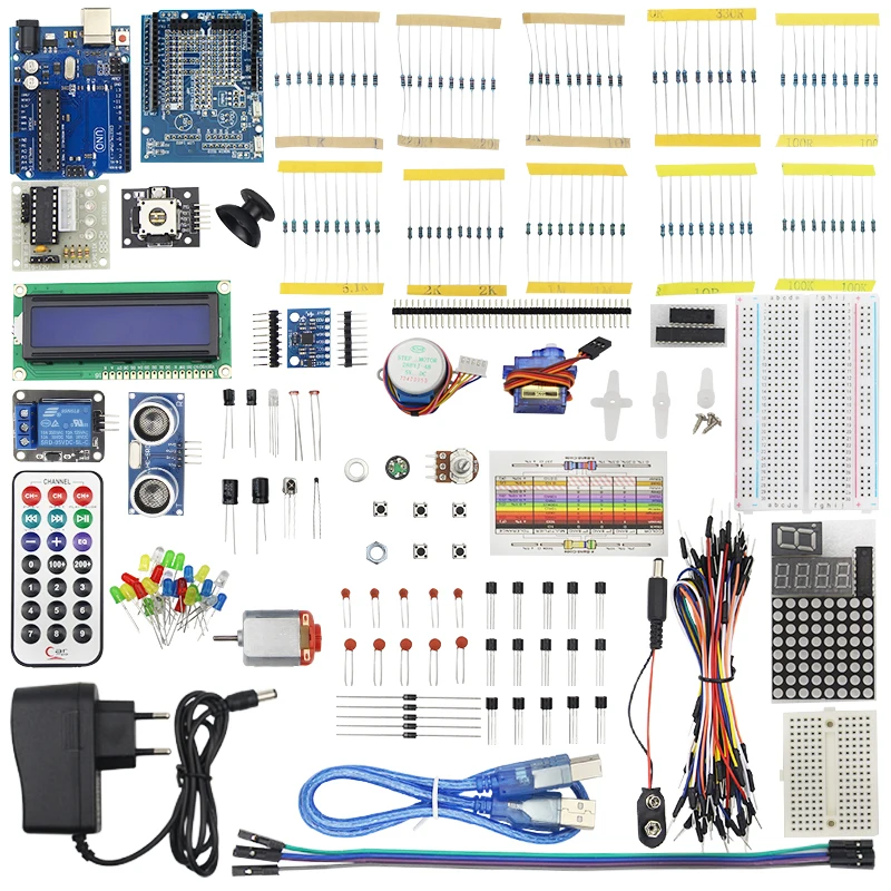 Raspberry Pi 3 Starter Kit Ultimate Learning Suite 1602 LCD LED Relay Resistors UNO R3 Starter Kit for Arduino With Retail Box frree shipping top selling high qualiy uno r3 starter kit 1602 lcd dot matrix breadboard led resistor hot selling