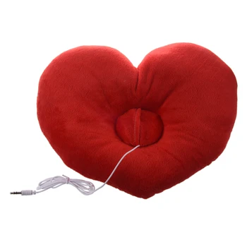 

MACH Red Lover Heart Speaker Music Soft Travel Sleeping Pillow