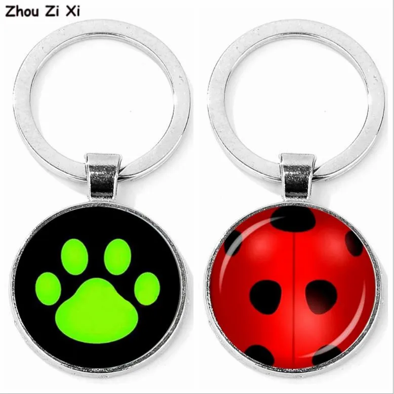 

Cartoon ladybug girl time gem key chain Toys