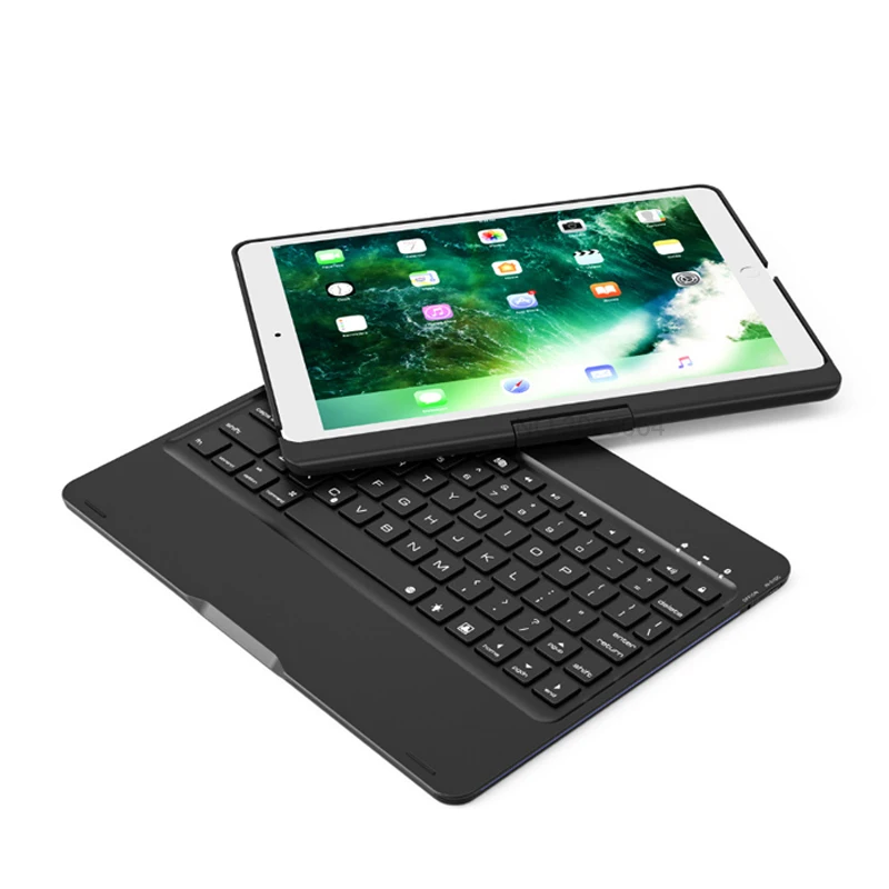  Landas For iPad 10.5 Keyboard Case Cover 360 Rotation Backlit Bluetooth Wireless Smart Keyboard For