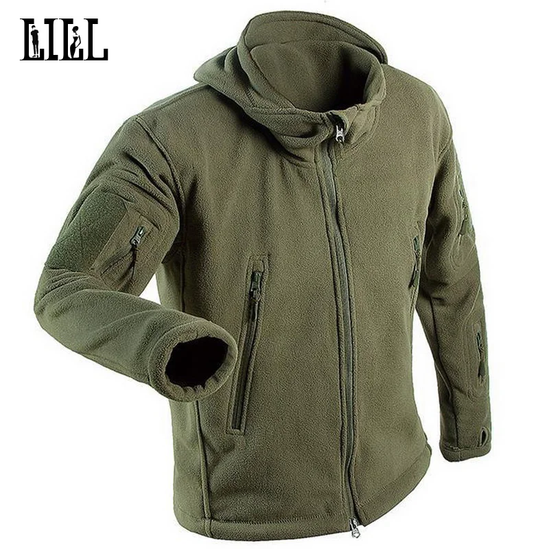 

Military Tactical Softshell Fleece Jacket Hooded Winter Men US Army Polartec Sportswear Clothes Warm Coat Casual Jackets,UMA418
