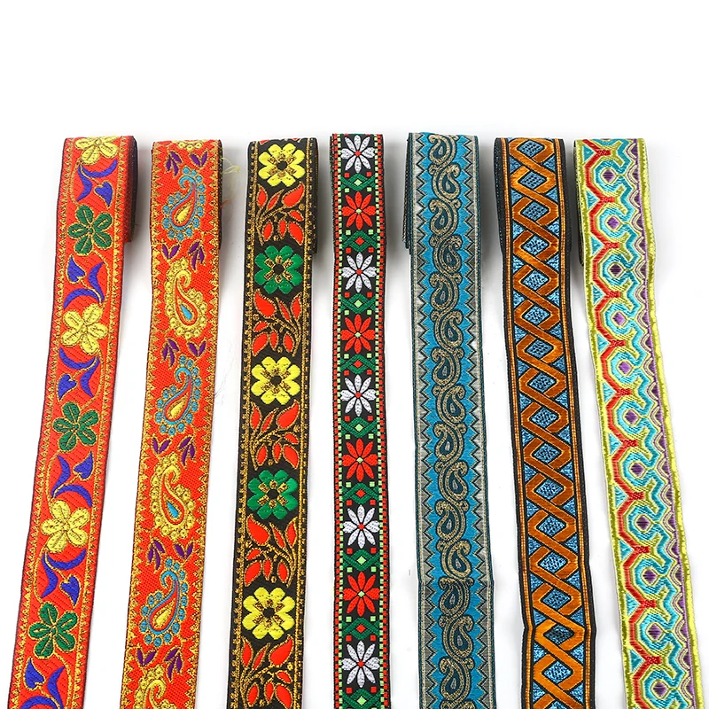 

Multicolored Color Handmade Ethnic Lace Ribbon Fabric Embroidery Lace Ribbon DIY Accessories Costume Curtain Cushion Decorative