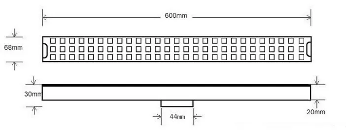 304 нержавеющая сталь 60 см плитка вставка вертикальный душ слив wetroom линейный 600 мм Длинный дренажный канал в полу DR125
