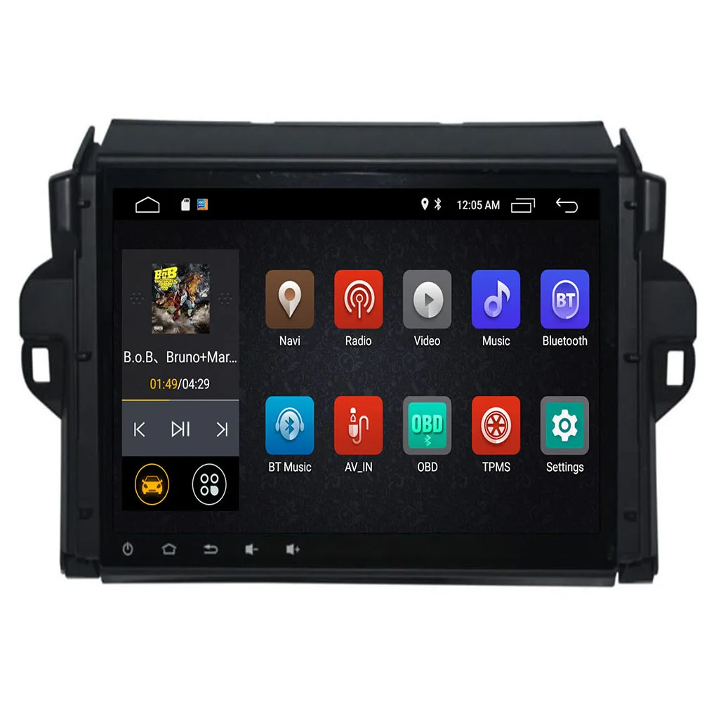 Clearance IPS DSP Android 9.0 Car No DVD player For Toyota Fortuner SW4 15+ GPS Navigation Multimedia player head unit radio tape recorder 1