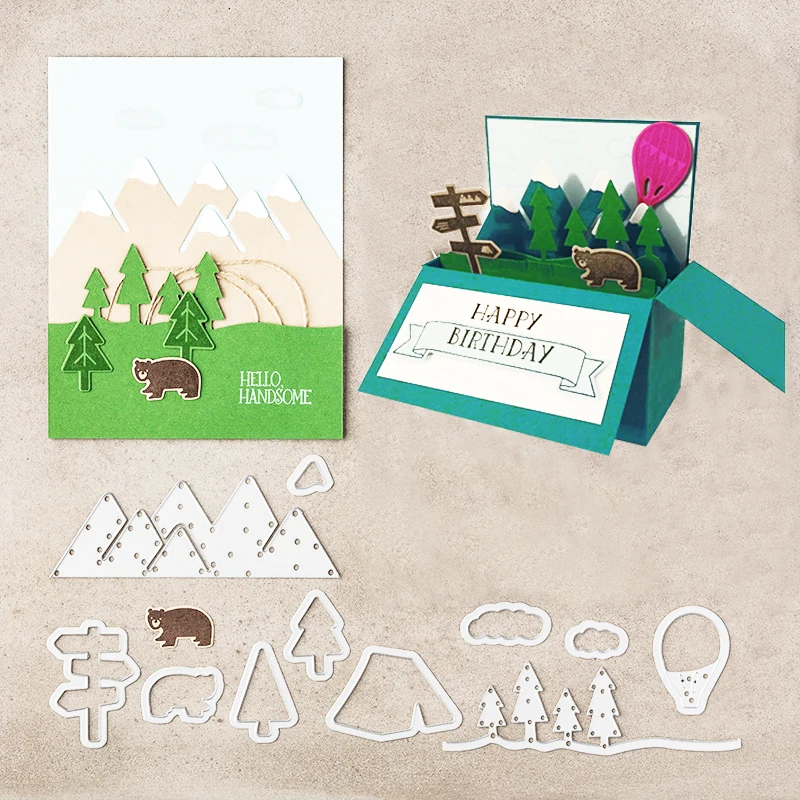 

2019 11pcs Always an Adventure Metal Cutting Dies Stamp Stencil for DIY Scrapbooking Photo Album Embossing Decorative Craft Die