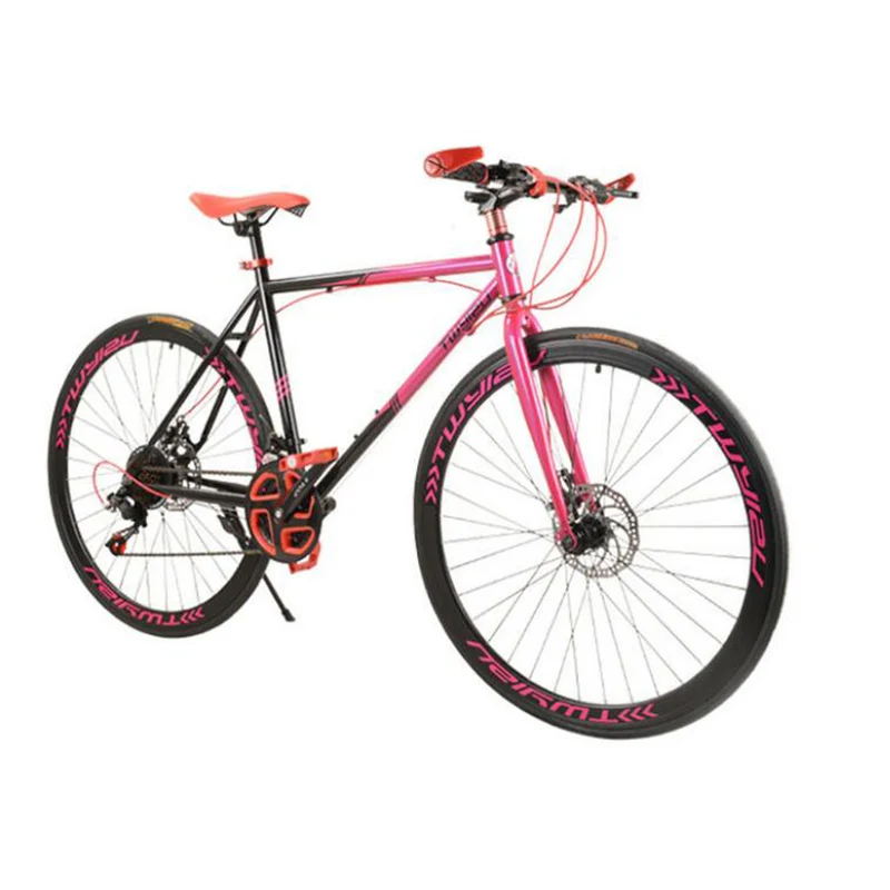 High carbon steel Disc brake 700C variable speed road bicycle Bike Man Woman Teenager Exercise Mountain Bike