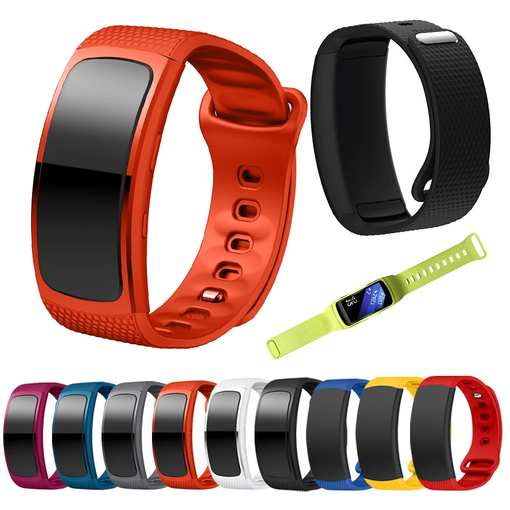 

Replacement Bands for Fit2 Fit 2 Smart Watch Elastomer Strap Plastic Wristband for Samsung Gear Fit 2 SM-R360 Fitness Black Red